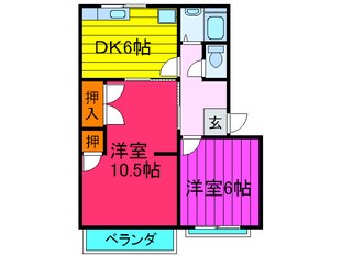 コーポ桑才Ｃ棟の物件間取画像